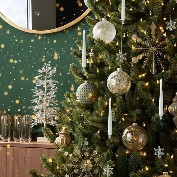 LED Christmas Candles with Remote, Battery Operated Candles for Christmas Tree, Flameless Candle Lights with Timer