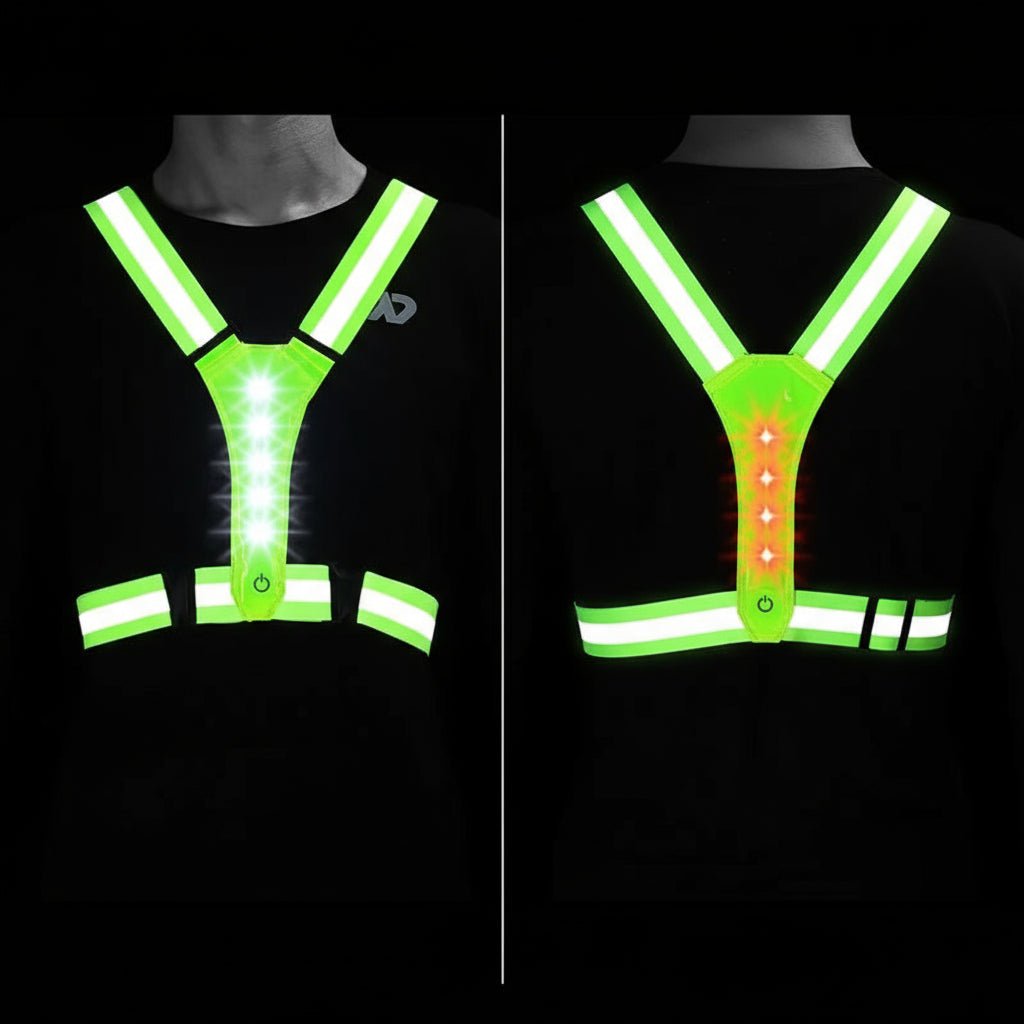 Running Vest with Lights, Reflective Running Gilet for Hiking