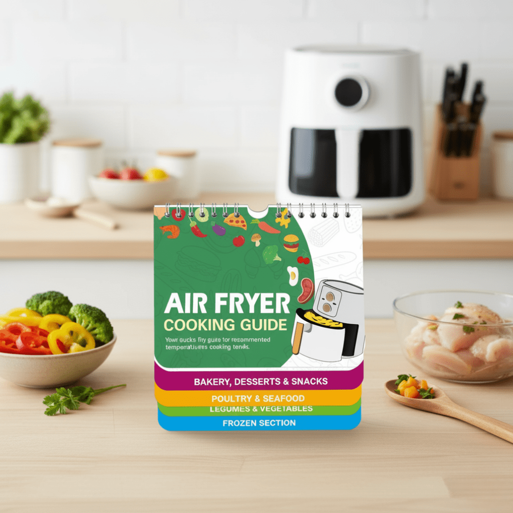 Air Fryer Cheat Sheet Magnet, Cooking Times Chart for 100+ Foods, Waterproof Fridge Magnet and Air Fryer Accessories_00