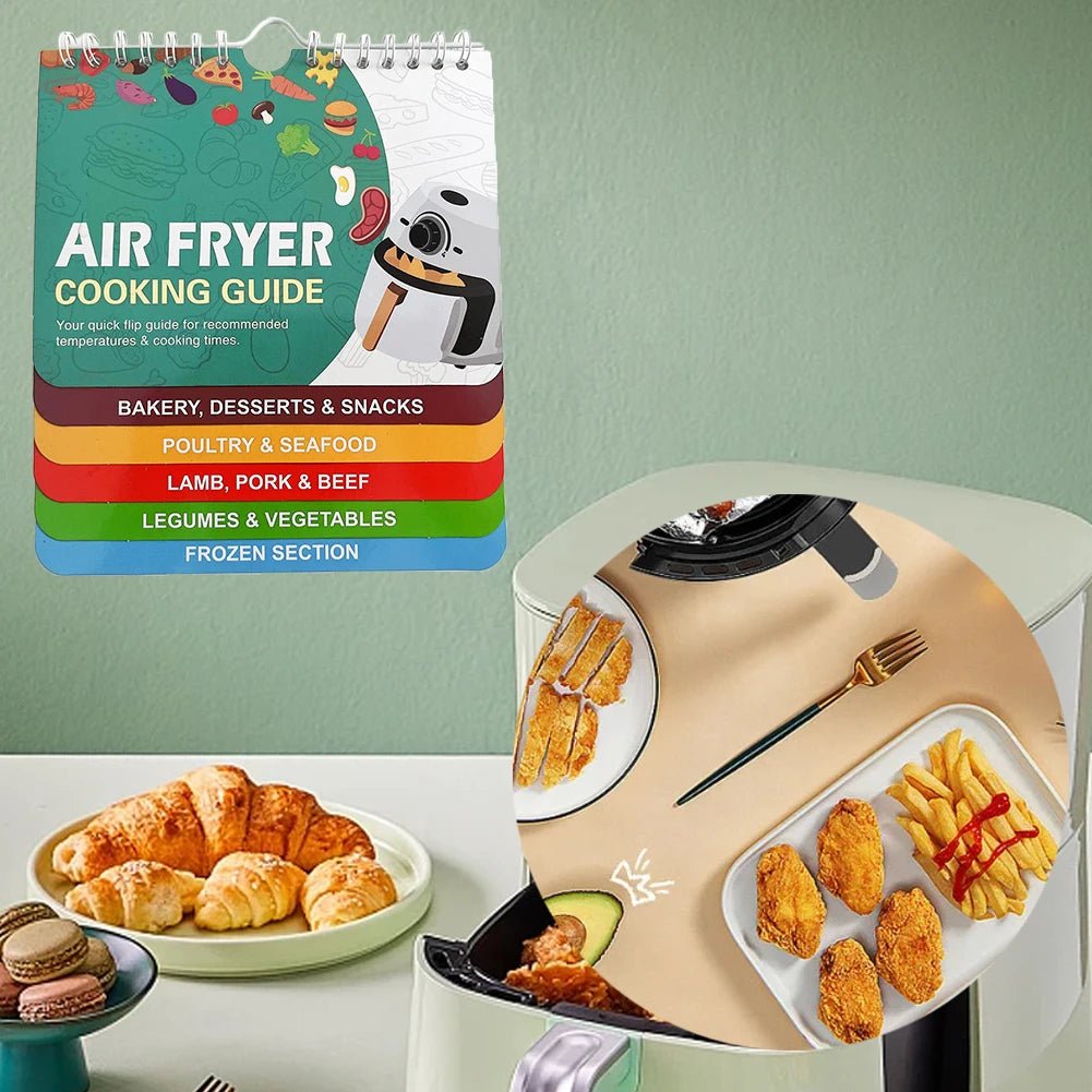 Air Fryer Cheat Sheet Magnet, Cooking Times Chart for 100+ Foods, Waterproof Fridge Magnet and Air Fryer Accessories_02