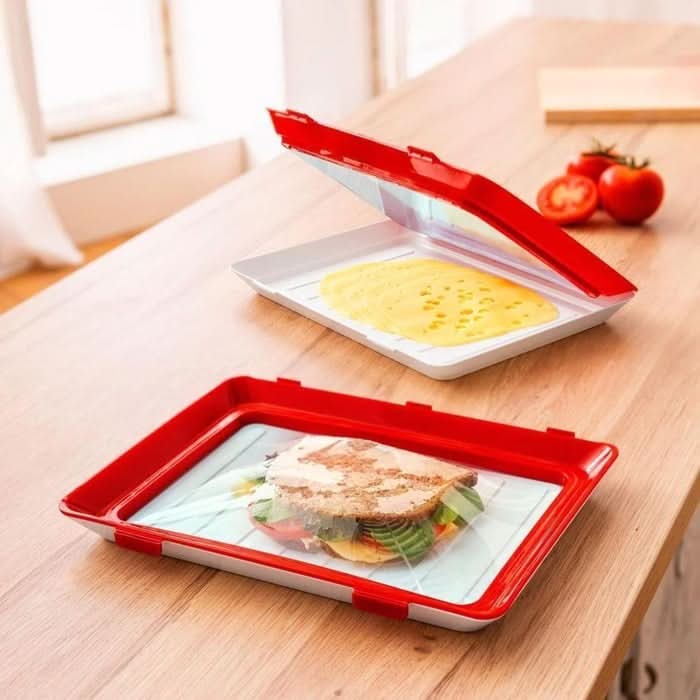 Food Container Lids 22 cm, Microwave Cover with Airtight Vacuum Seal, Reusable Food Cover for Fridge, Kitchen Storage_00