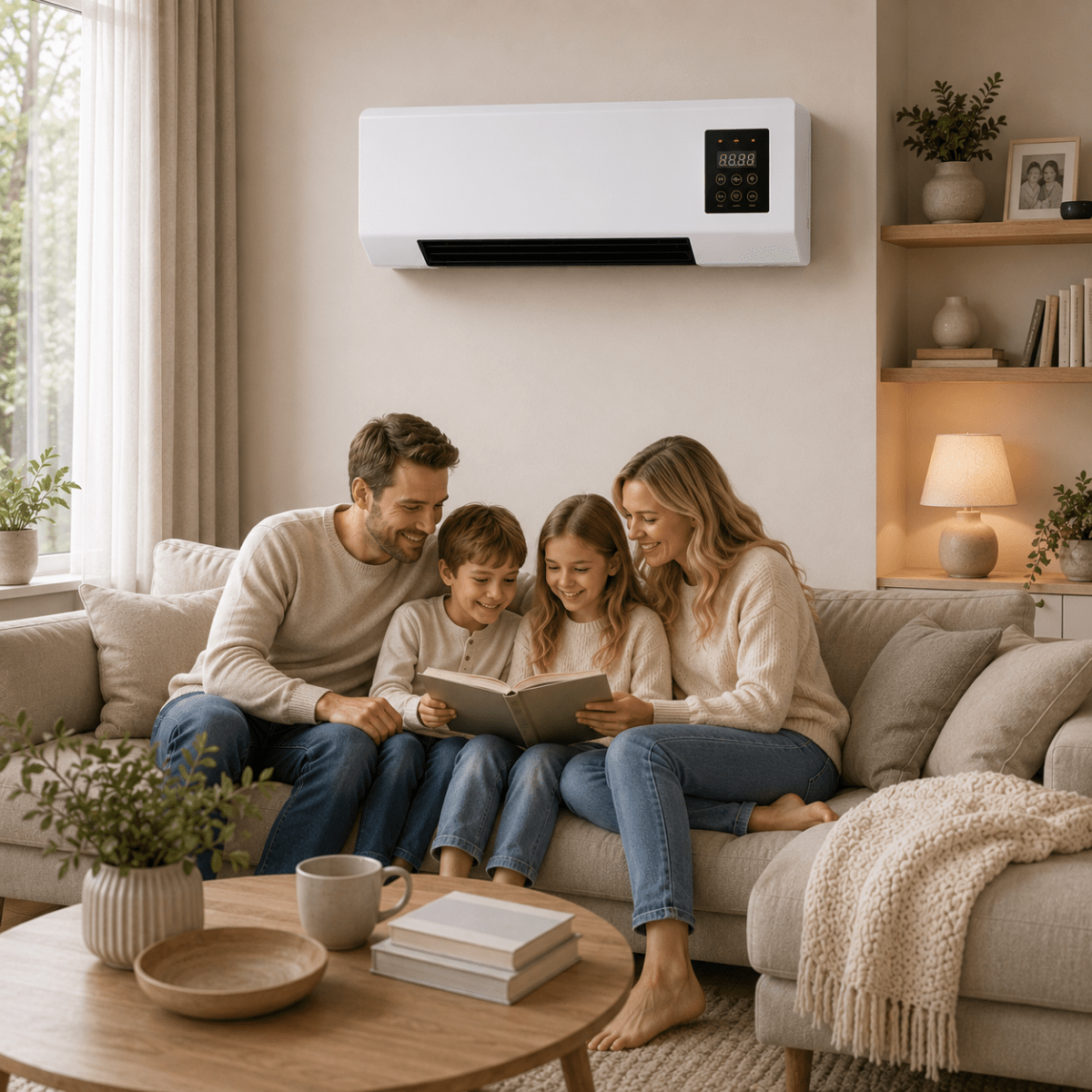 Electric Heater with Cooling Function, Room Cooler for Summer