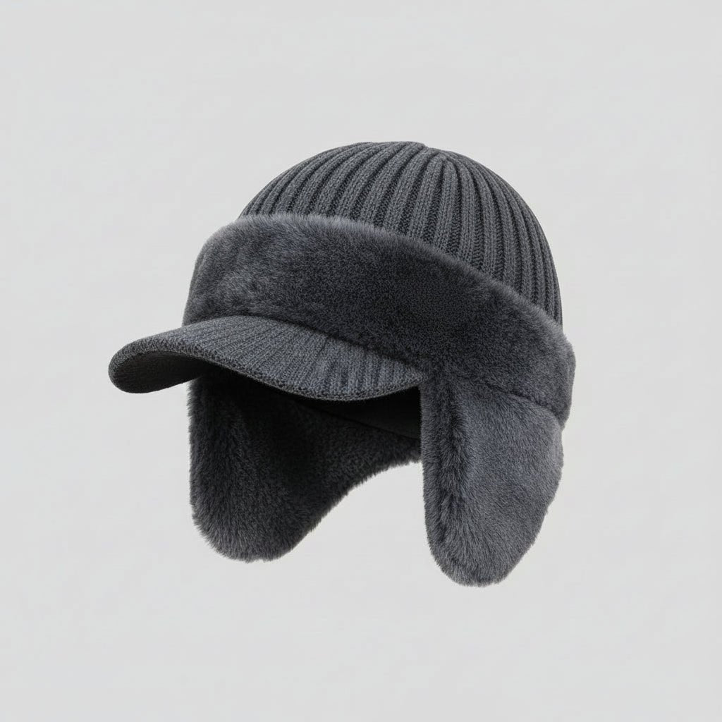 Trapper Hats for Winter, Windproof Winter Hat with Fur Lining for Cold Weather