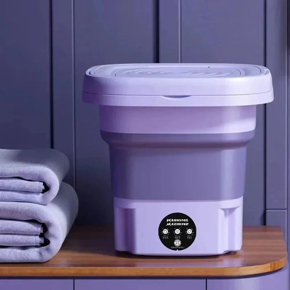 Portable Washing Machine, Foldable Mini Washing Machine 8 L for Underwear, Small Laundry Machine for Travel and Camping