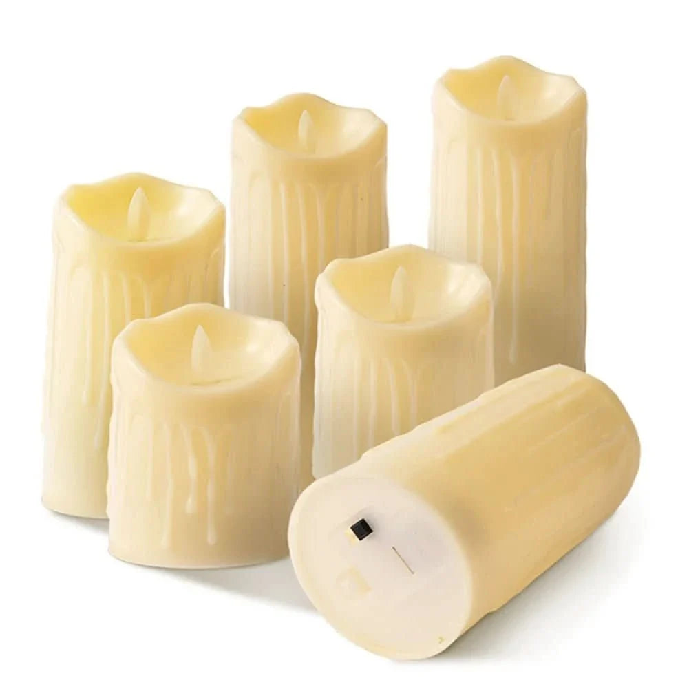 LED Candles, Battery Candles in Ivory White, Flameless Fake Candles for Wedding and Christmas Decoration_04