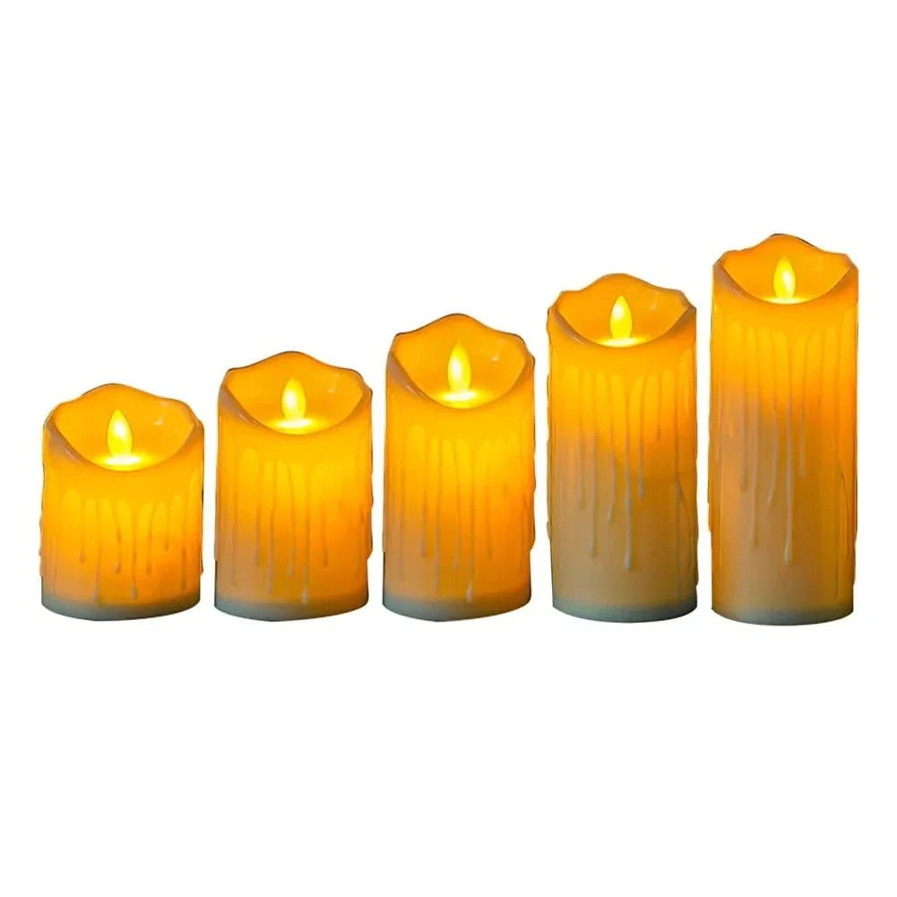 LED Candles, Battery Candles in Ivory White, Flameless Fake Candles for Wedding and Christmas Decoration_05