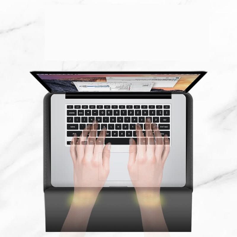 Laptop Sleeve, PU Leather Cover with Wrist Rest and Laptop Stand – image 7