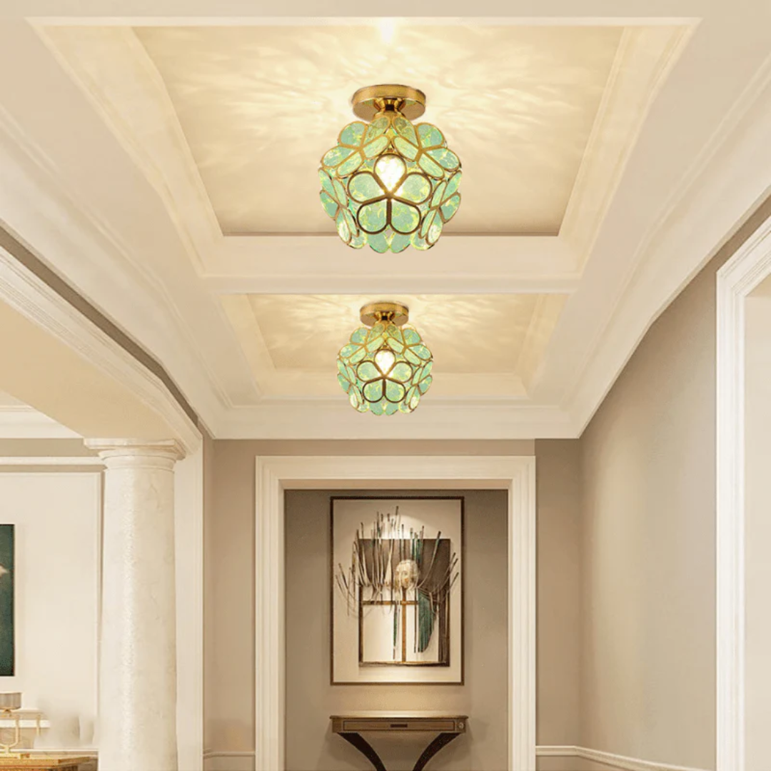 FloraLuxe | Elegant Vintage Floral Iron Ceiling Light Fixture 3