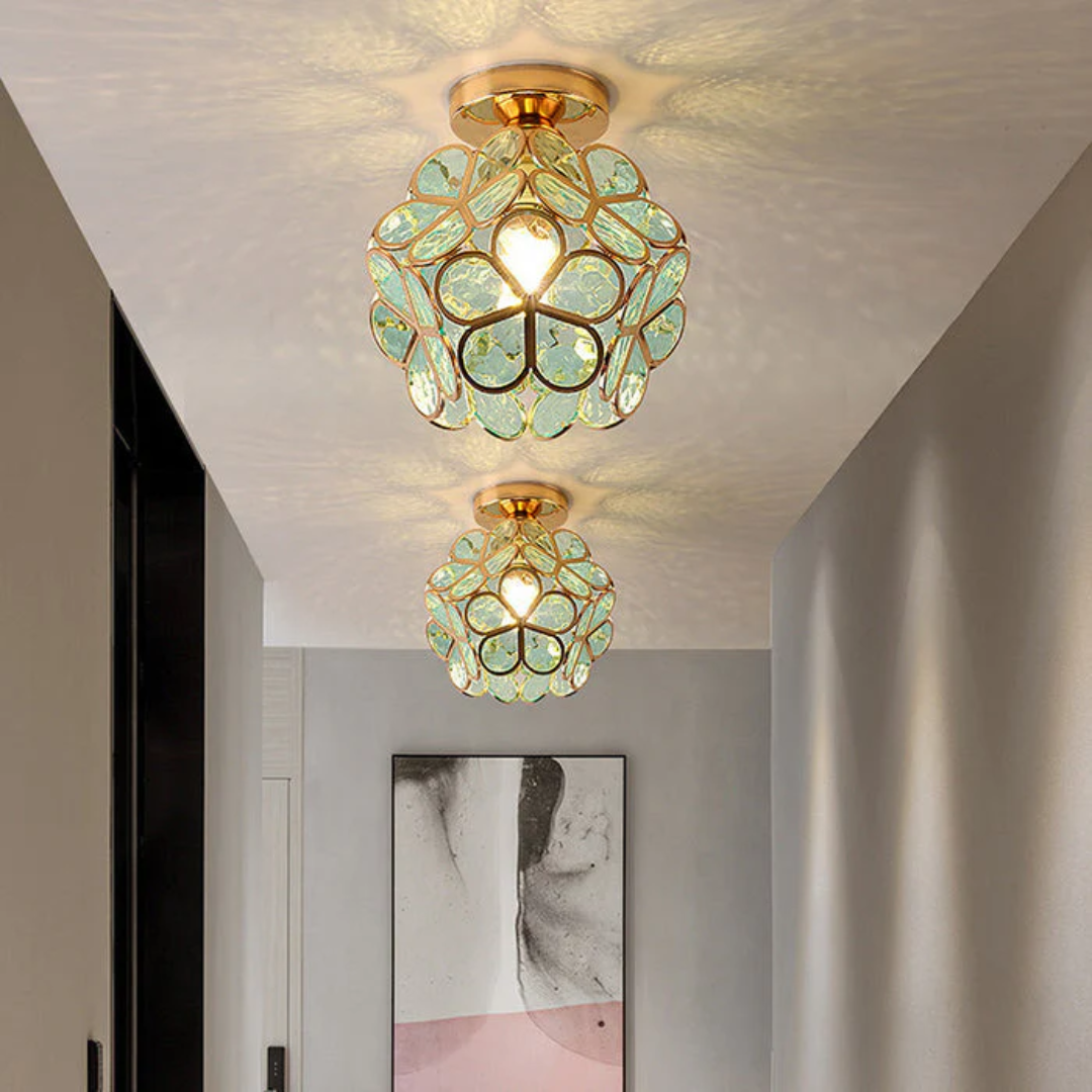 FloraLuxe | Elegant Vintage Floral Iron Ceiling Light Fixture 4