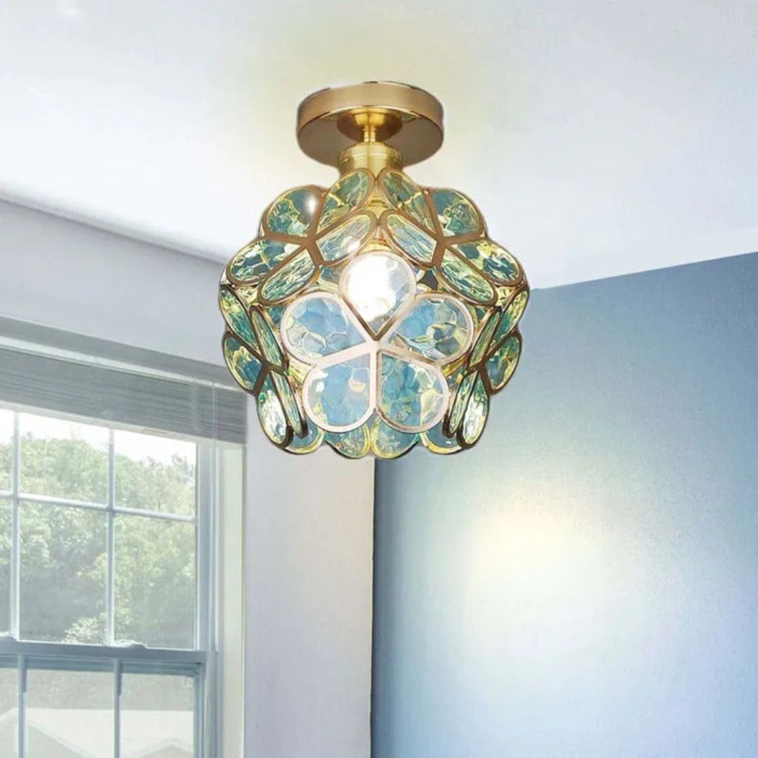 FloraLuxe | Elegant Vintage Floral Iron Ceiling Light Fixture 5