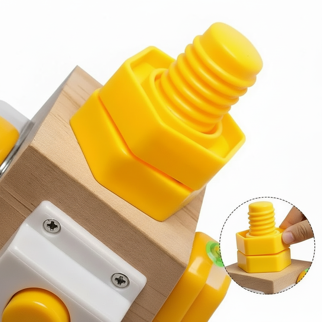 Wooden Activity Cube, Baby Toys for 1 Year Old, Interactive Wooden Toys, Travel Toys for Fine Motor Skills_02