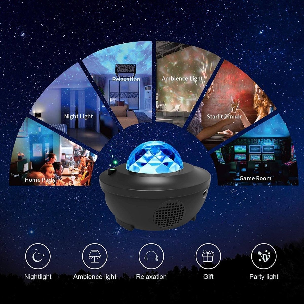Nebula Projector, Galaxy Projector with Bluetooth Speaker and Remote Control, Star Projector, Ambient Lighting_06
