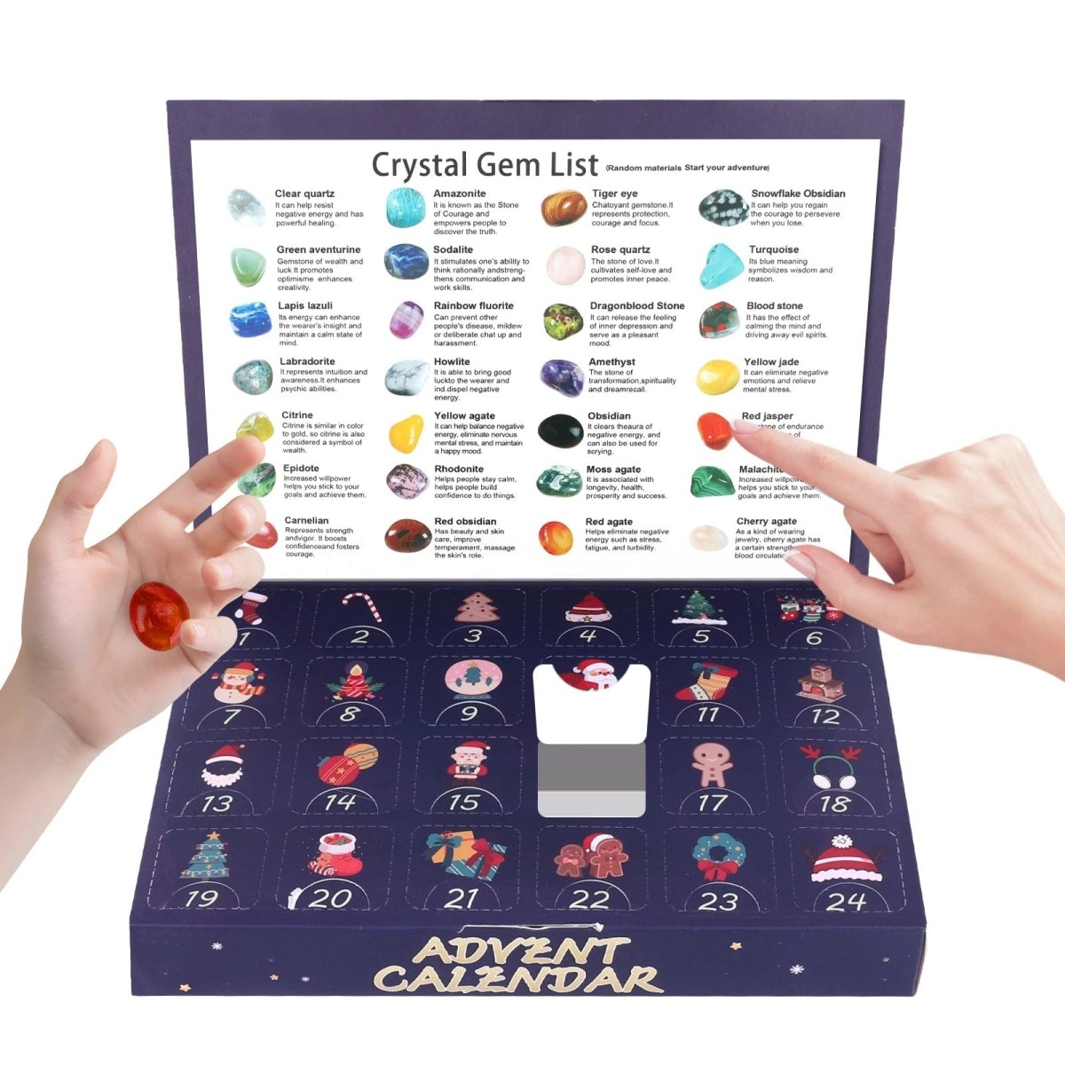 Kids Advent Calendar with 24 Gemstone Dig Blocks, Christmas Countdown, Stem Toys and Stocking Filler_07