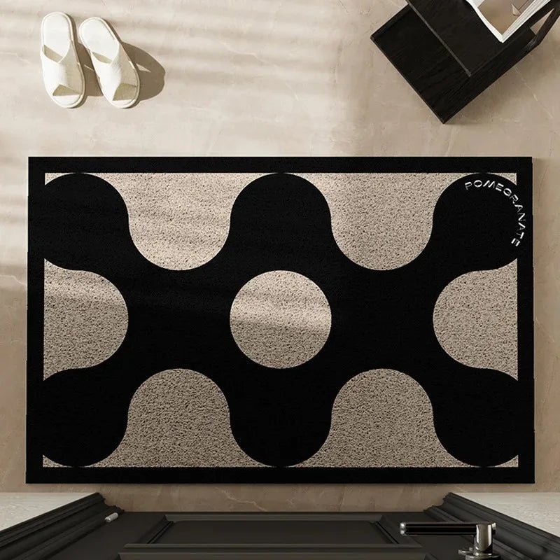 Non Slip Floor Mat, Soft Flannel Geometric Area Rug for Office