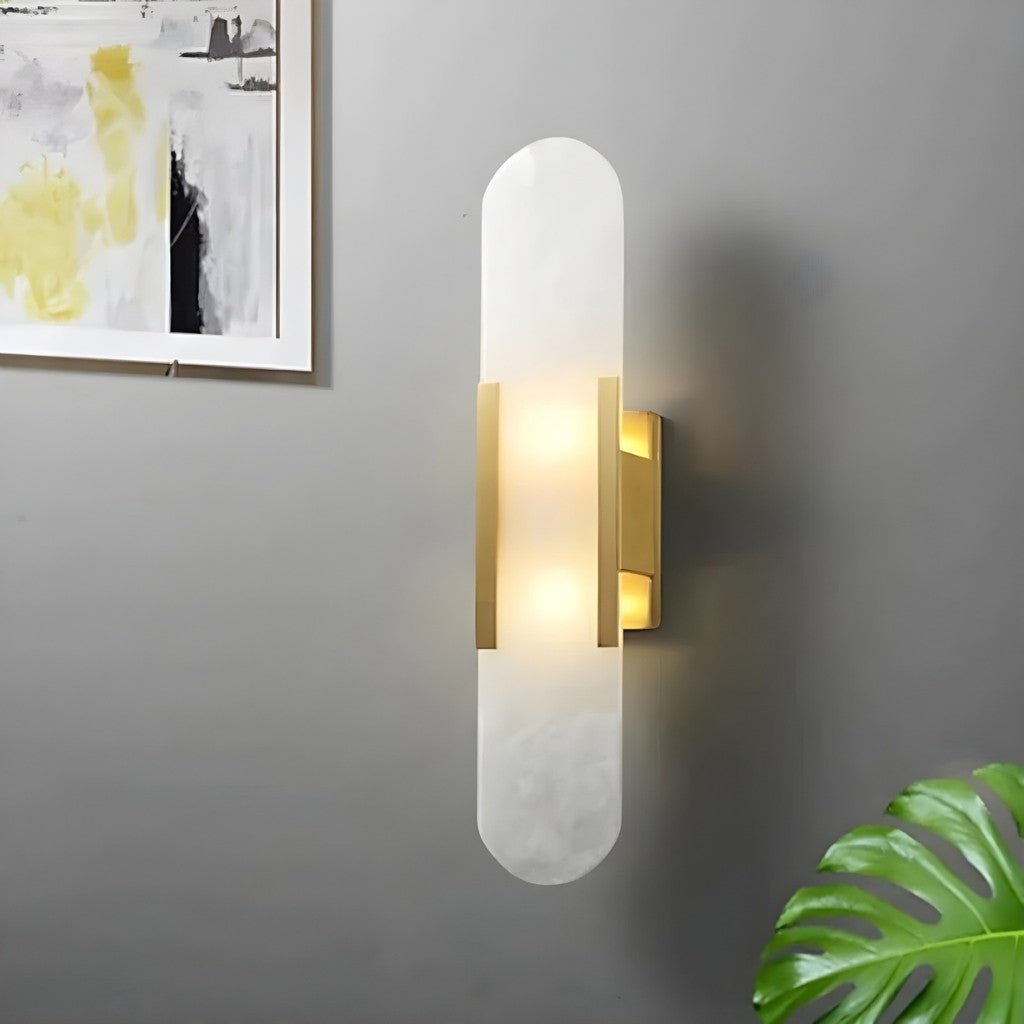 Living Room Wall Light, LED Wall Lamp in Black and Gold, Modern Wall Sconce with Push Button Switch