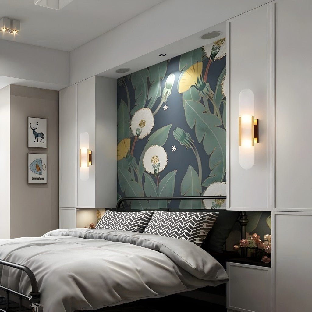 Living Room Wall Light, LED Wall Lamp in Black and Gold, Modern Wall Sconce with Push Button Switch_02