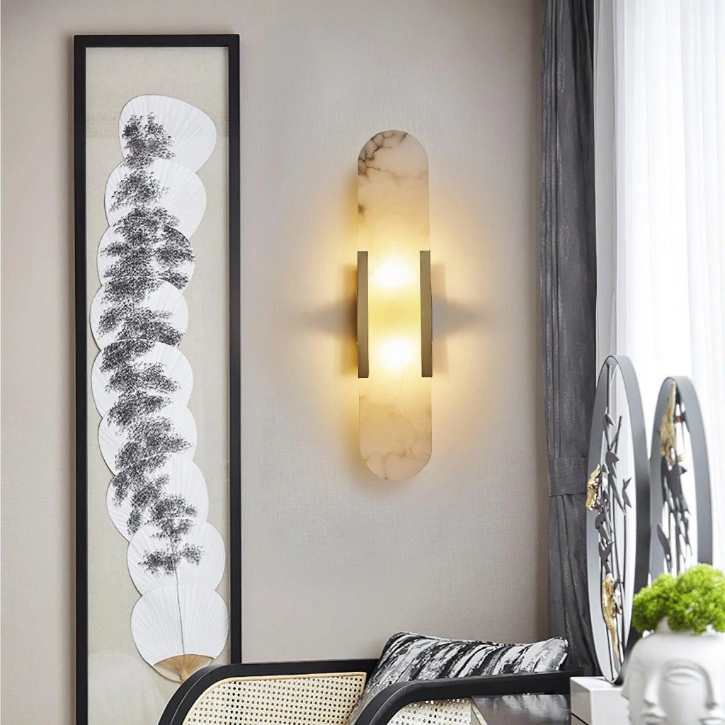 Living Room Wall Light, LED Wall Lamp in Black and Gold, Modern Wall Sconce with Push Button Switch_04