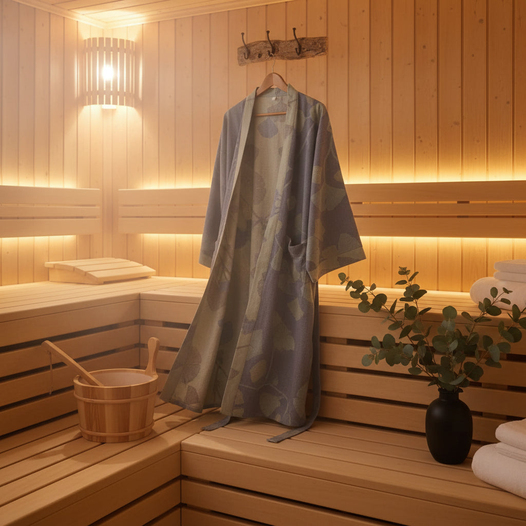 Kimono Dressing Gown, Kimono Bathrobe with Belt, Kimono Robe