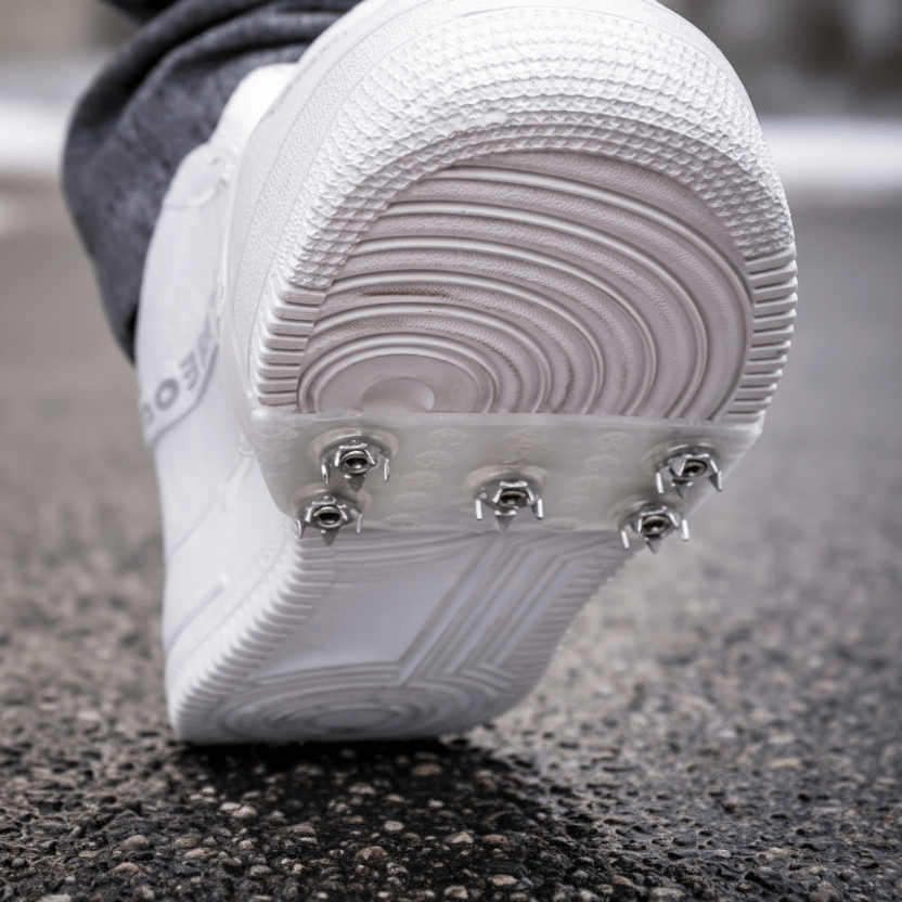 Shoe Spikes for Ice and Snow, Anti Slip Shoe Grips with Manganese Steel Tips, Ice Cleats for Winter Walking