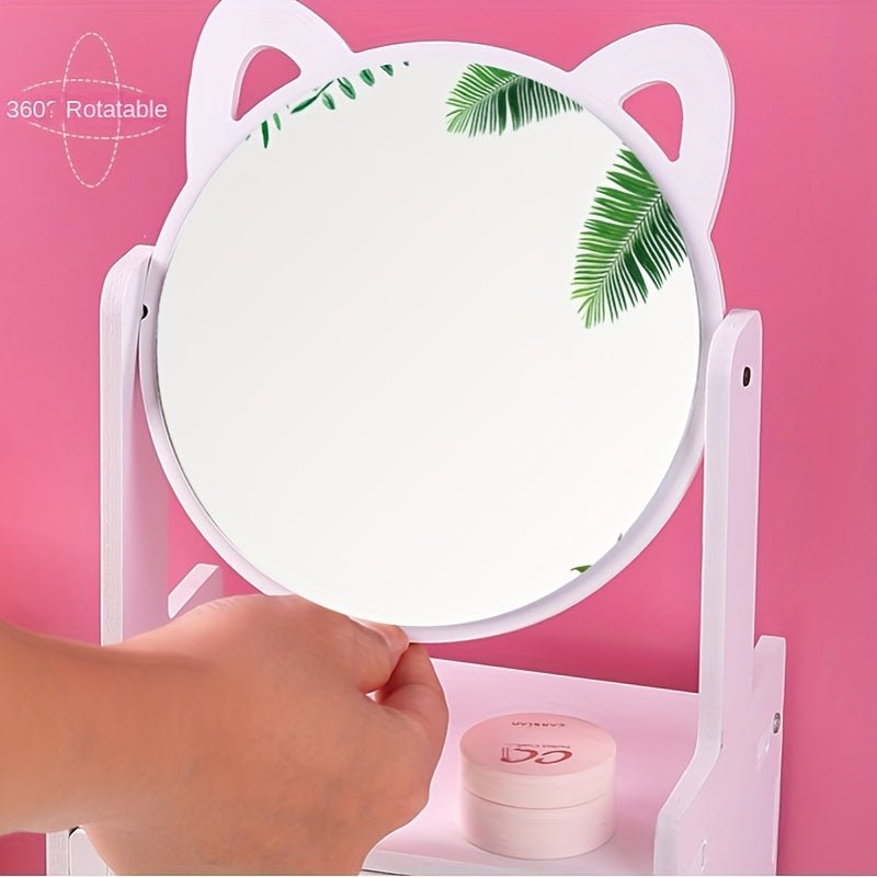 Vanity Mirror with Storage, Dressing Table Mirror with Drawer, Makeup Mirror with Cosmetic Storage, Makeup Organiser_05