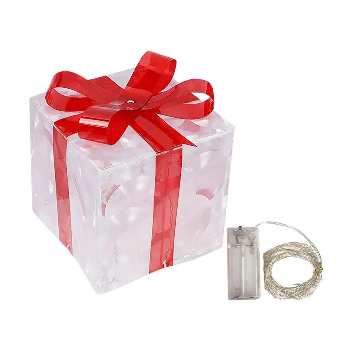 Light Up Christmas Gift Box with 100 Warm White LEDs, Outdoor Christmas Decorations, Christmas Table Decorations_09