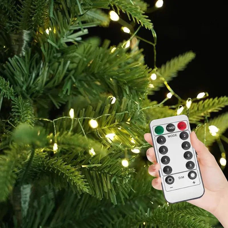 Outdoor Christmas Lights, Copper Wire Fairy Lights with Remote, Firework Tree Lights for Christmas Decorations_04