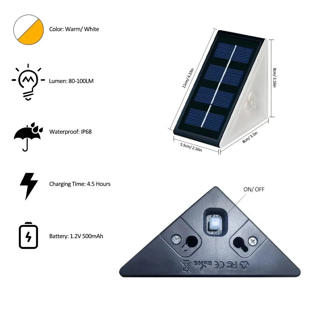 Outdoor Lights, Solar Garden Lights, Outdoor Solar Lights for Steps and Stairs on Garden Paths and Driveways_03
