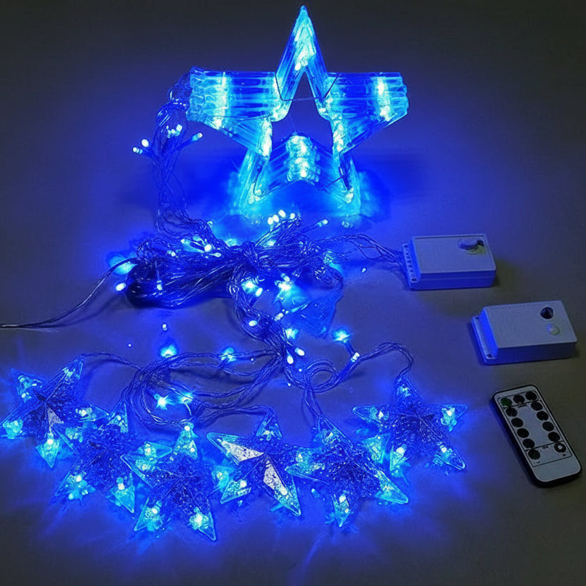 Christmas Lights with Stars, Warm White Star Fairy Lights, Battery or USB Christmas String Lights for Indoors_02