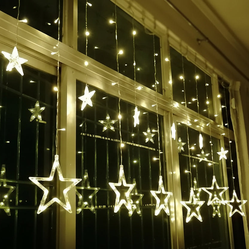 Christmas Lights with Stars, Warm White Star Fairy Lights, Battery or USB Christmas String Lights for Indoors_08