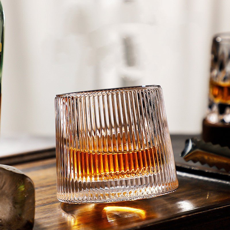 Whisky Glasses Rotating, Crystal Whiskey Glasses in Gift Box, Tumbler Glasses for Scotch and Bourbon, Whisky Gift Set_07