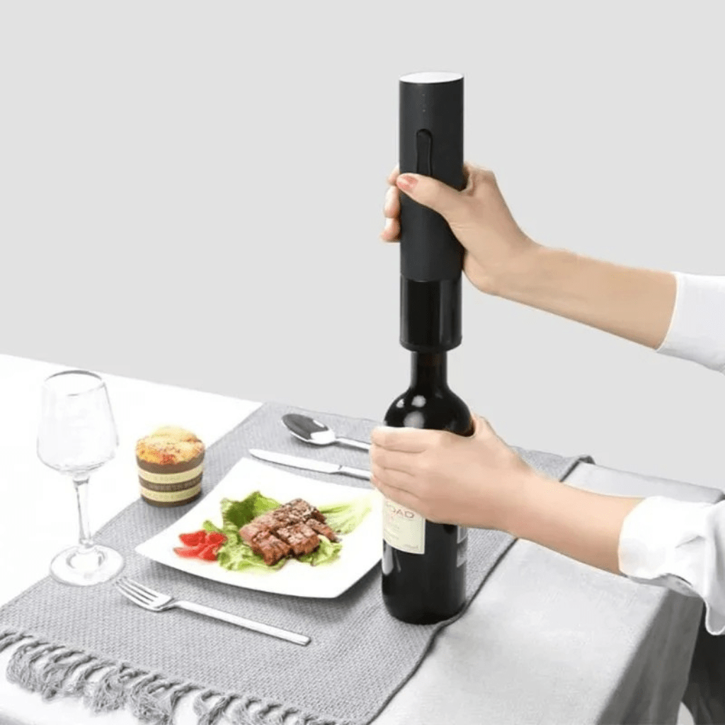 Electric Wine Bottle Opener with Cutter, One Button Automatic Corkscrew, Wine Gifts, Bar Accessories, Kitchen Gadget_04