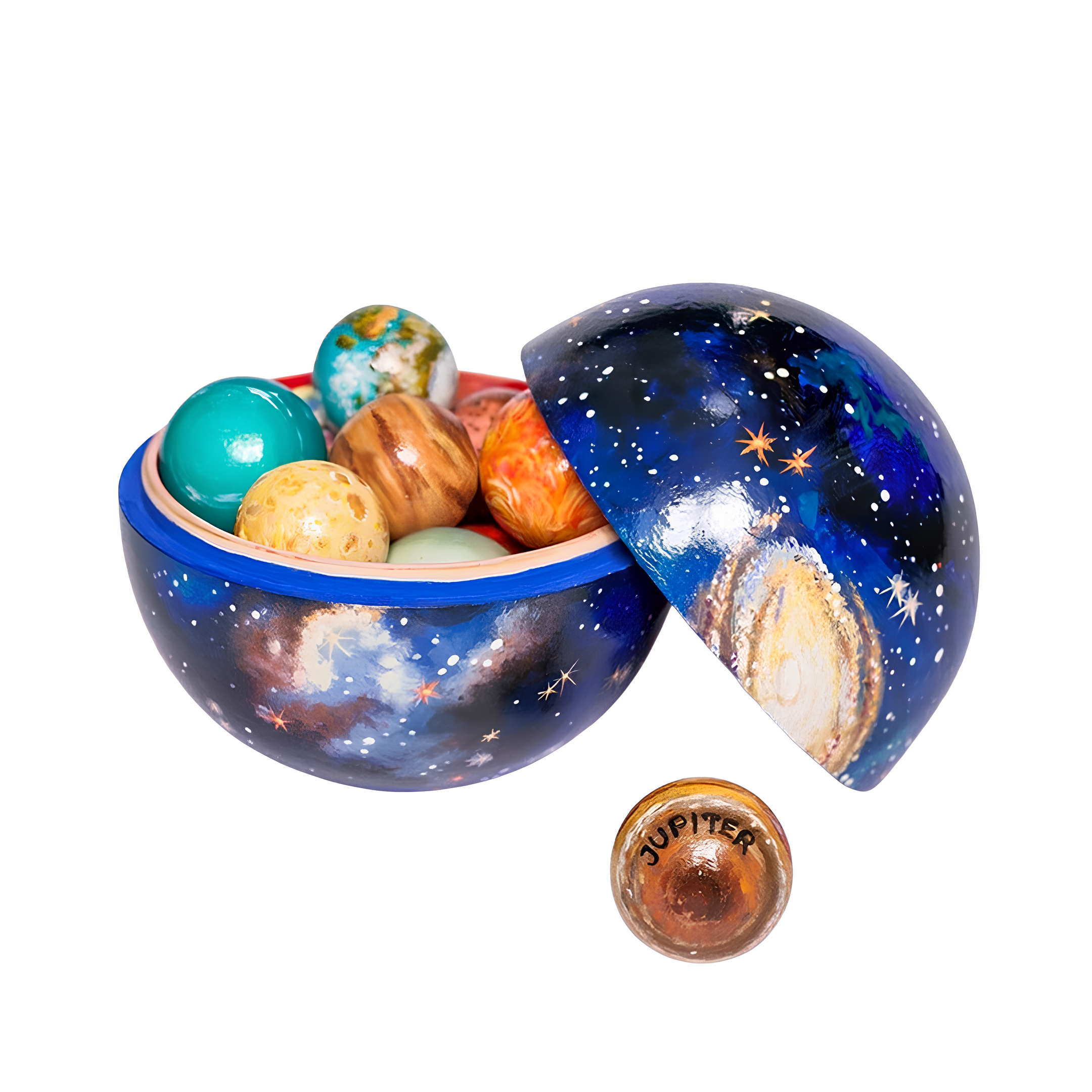GalaxyQuest | Educational Toy - Wooden Planets Set with Interactive Cards | Learning Experience for Young Astronomers