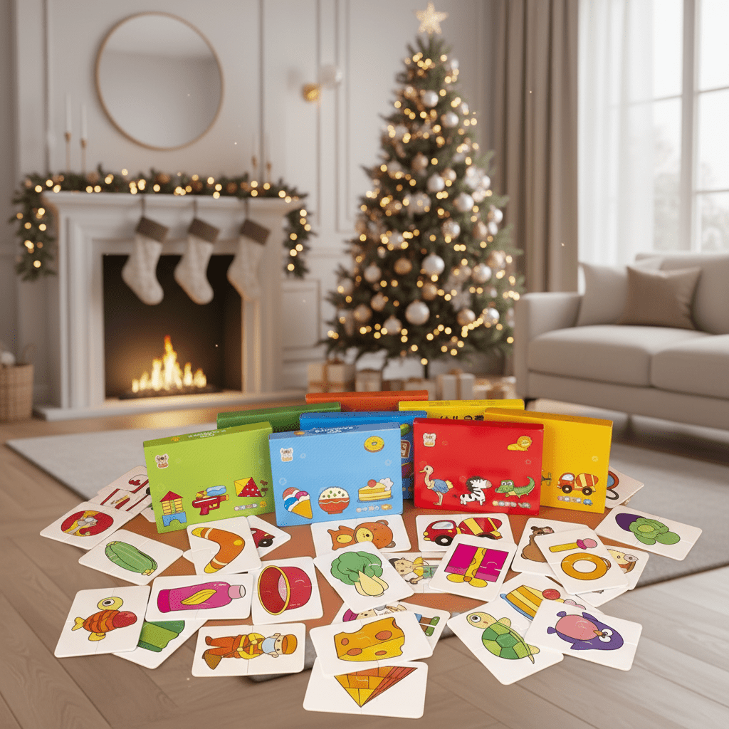 Memory Game with 16 Pairs, Card Matching Game for Early Learning, Pairs Game in Four Picture Themes_02