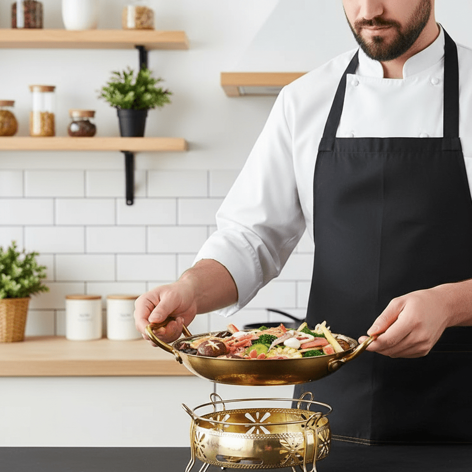 Hammered Cooking Pot, Stainless Steel Pot for Sauces and Side Dishes, Stainless Steel Cookware in 22 cm and 26 cm