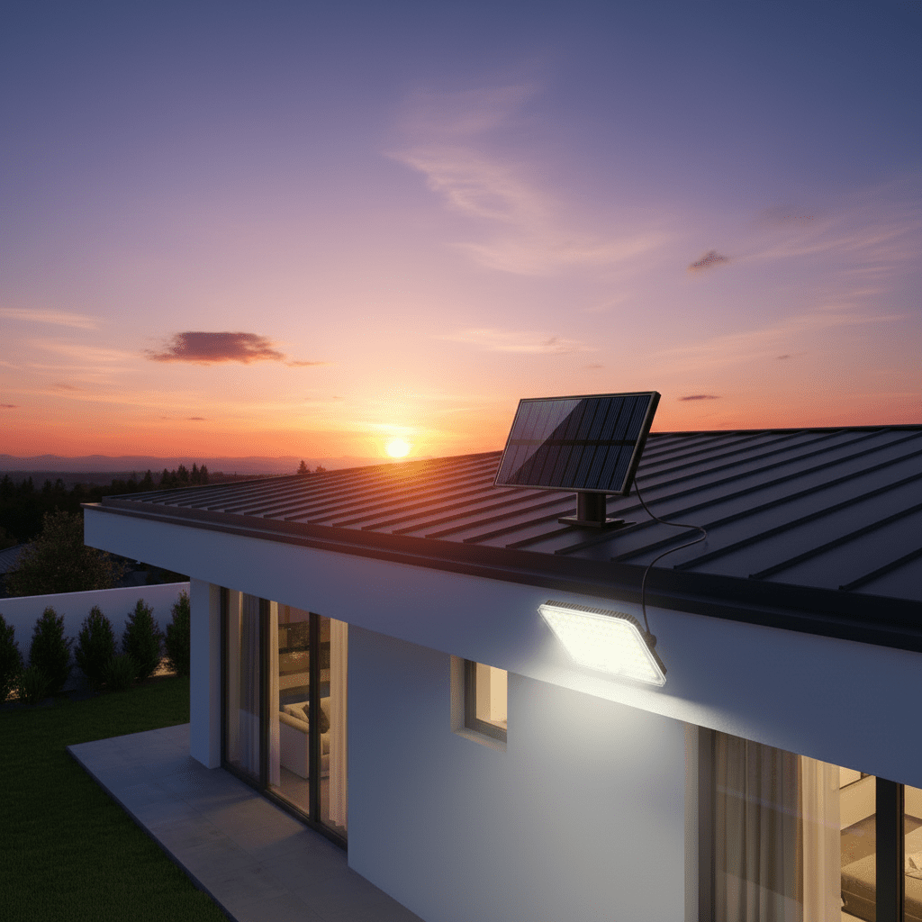 Outdoor Solar Lights with Motion Sensor, Motion Activated Light with Cable, Solar Security Light for Outdoor Lighting_01