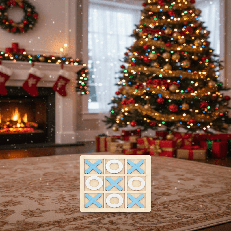 Wooden Puzzle with 3D Shapes, Tic Tac Toe, Noughts and Crosses Wooden Game, Montessori Toys for 3 Year Olds_07