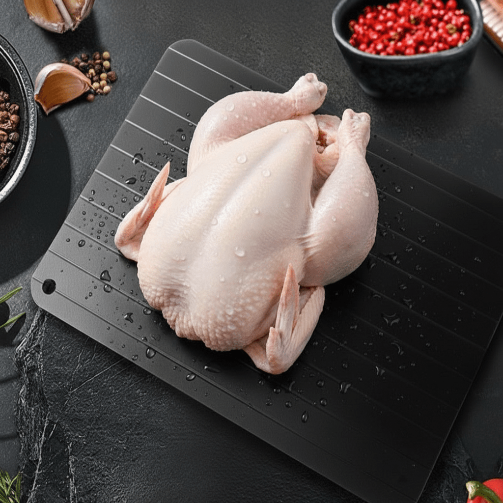 Defrosting Tray for Frozen Meat and Fish, Aluminium Thawing Tray