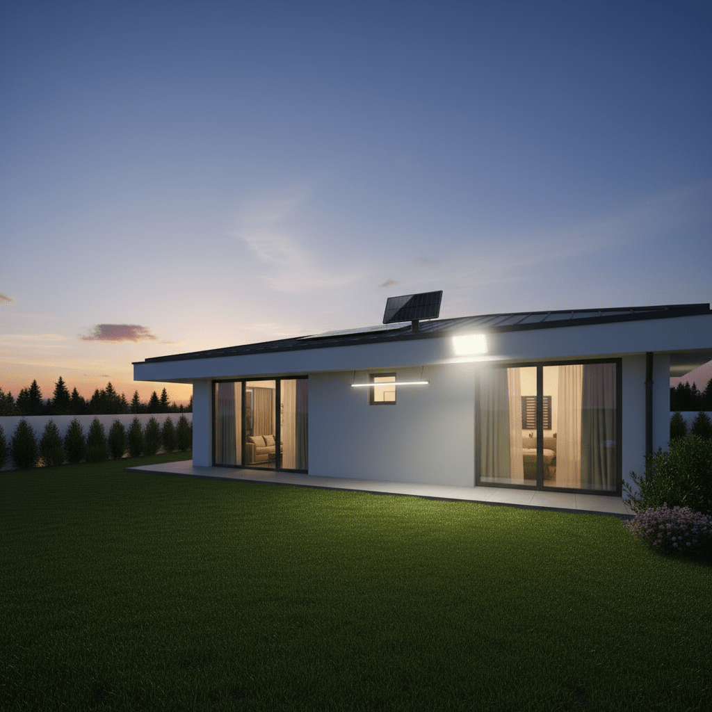 Outdoor Solar Lights with Motion Sensor, Motion Activated Light with Cable, Solar Security Light for Outdoor Lighting_00