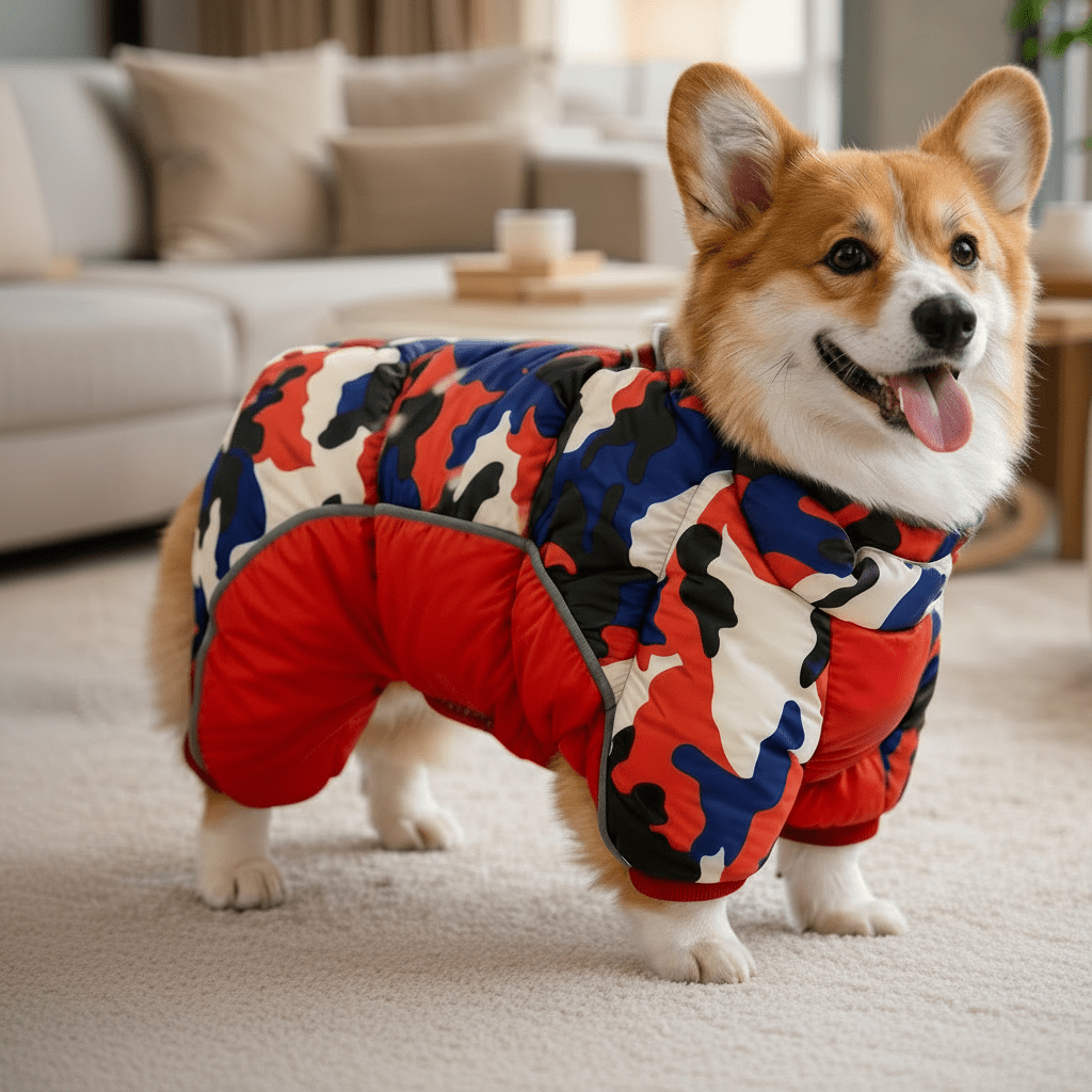 Dog Coat for Winter, Warm Winter Jacket for Dogs with Reflective Stripes, Water Repellent Dog Raincoat, Dog Clothes_00
