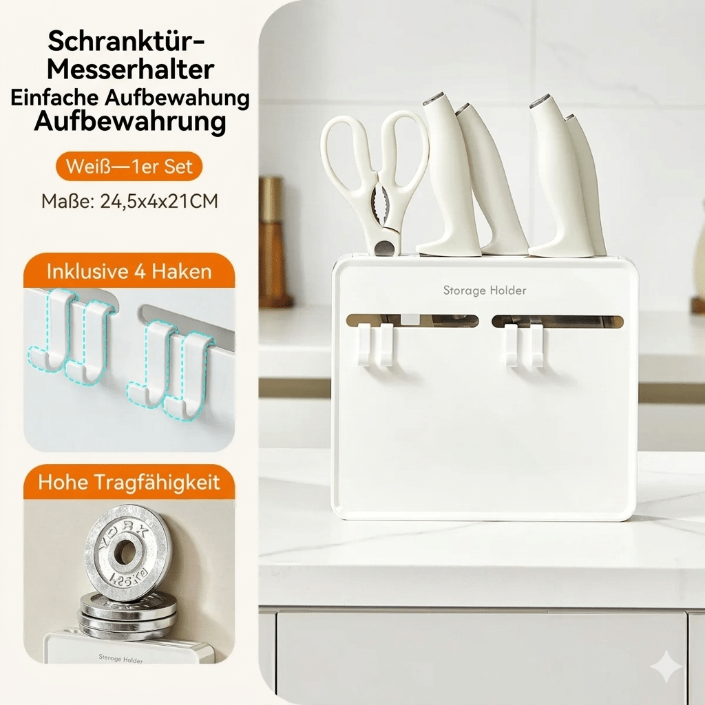 Wooden Knife Holder in French Design, Kitchen Knife Holder for All Knives, Kitchen Storage and Organisation_11