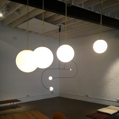 GloboBrass | Elegant Minimalist Glass Pendant Light Fixture 6