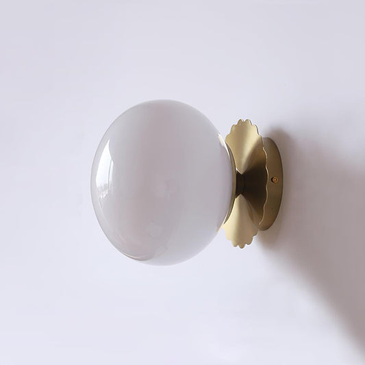 GloboBrass | Elegant Vintage Brass Globe Glass Wall Sconce 0