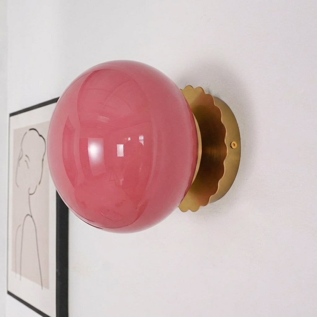 GloboBrass | Elegant Vintage Brass Globe Glass Wall Sconce 11