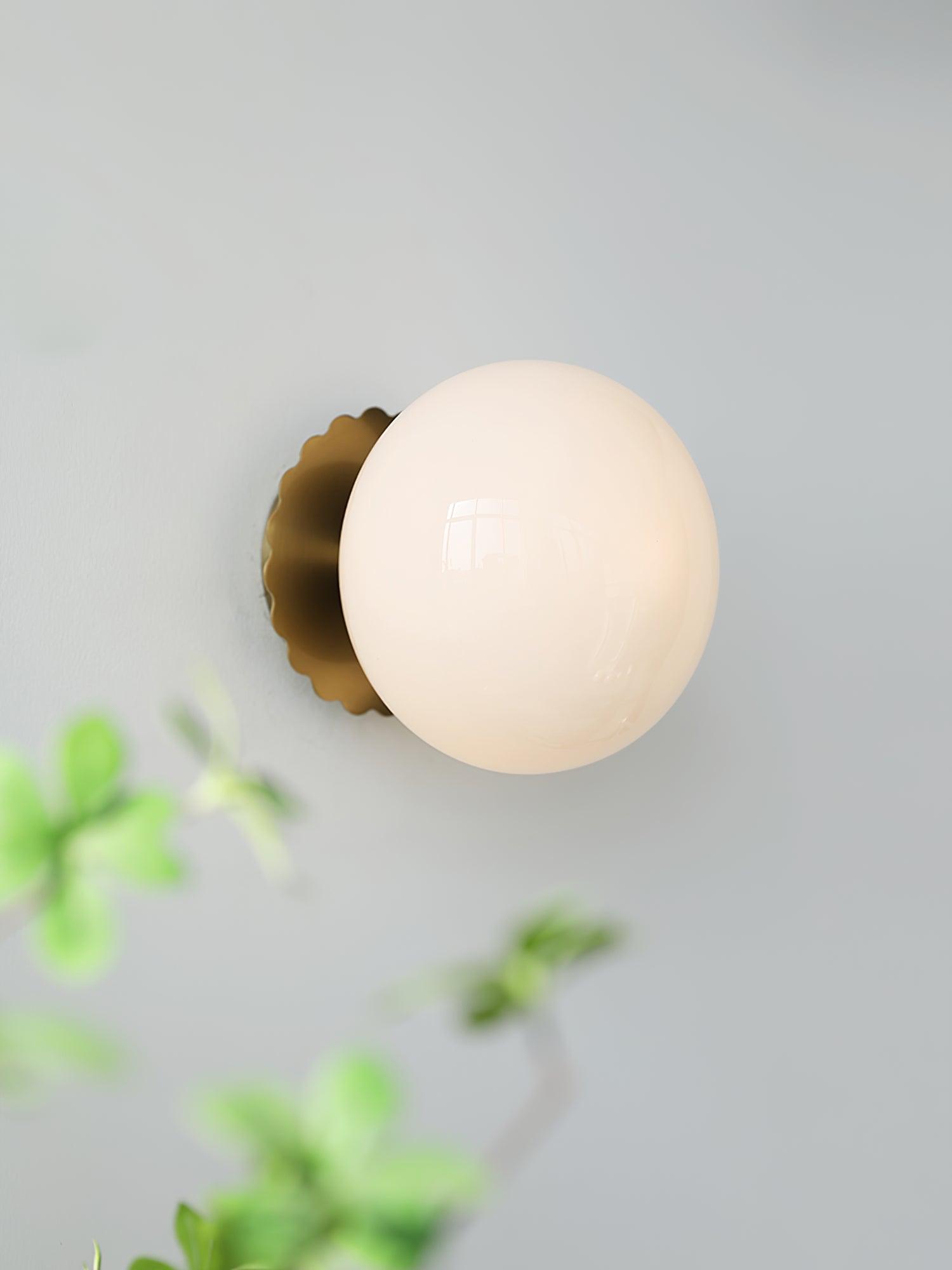 GloboBrass | Elegant Vintage Brass Globe Glass Wall Sconce 4