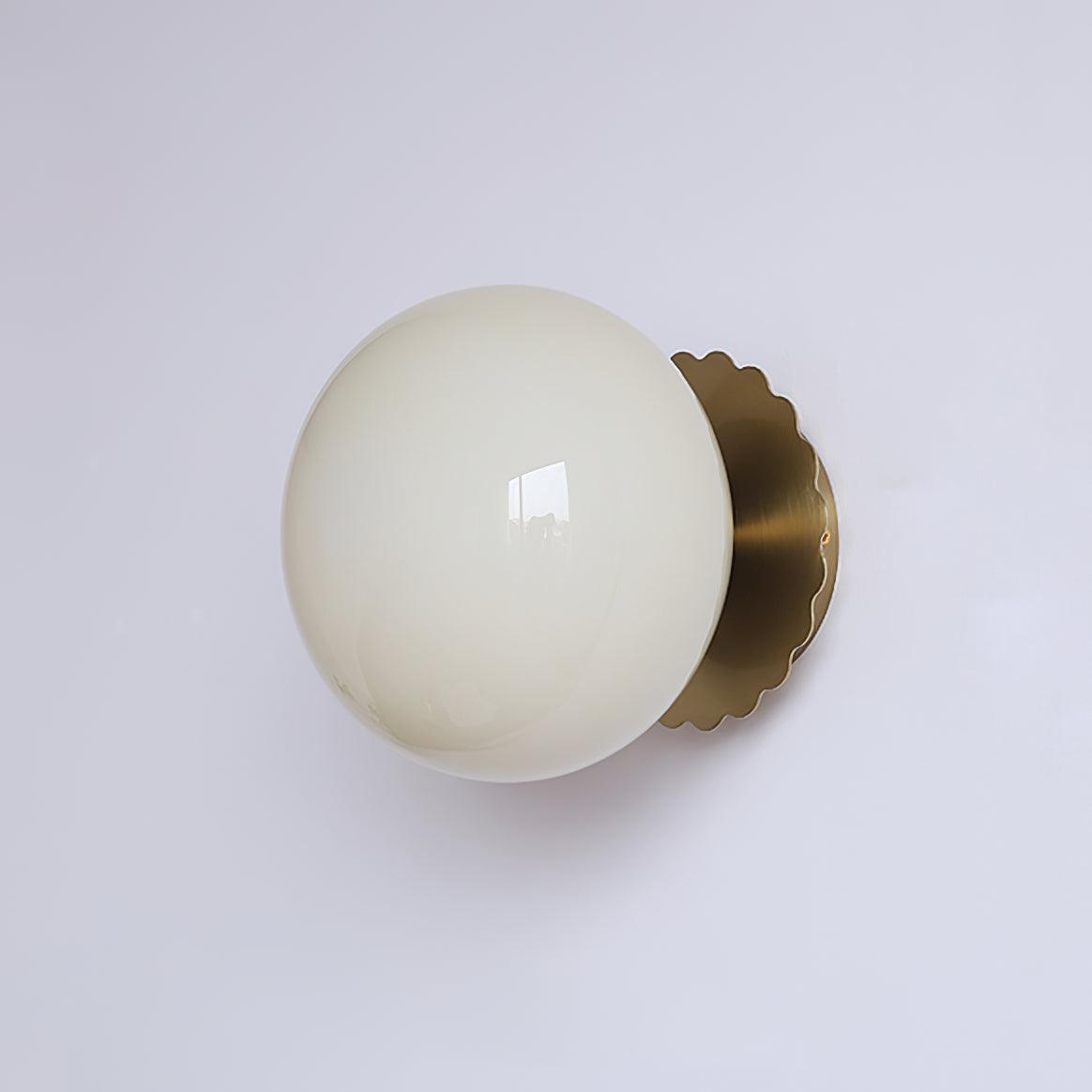 GloboBrass | Elegant Vintage Brass Globe Glass Wall Sconce 6