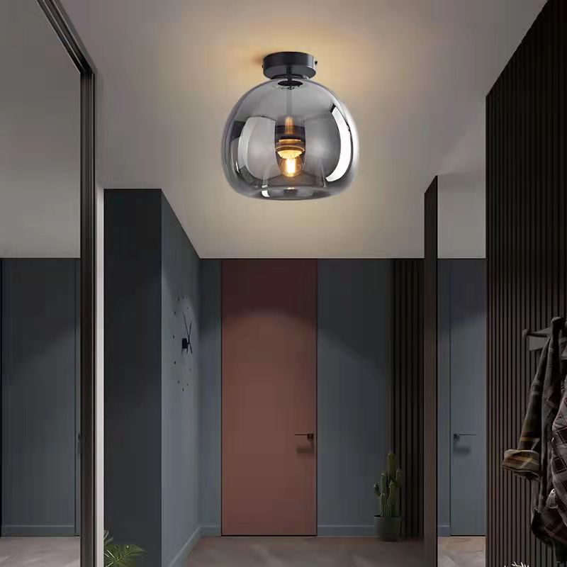 GloboNordic | Elegant Minimalist Glass Semi-Flush Ceiling Light