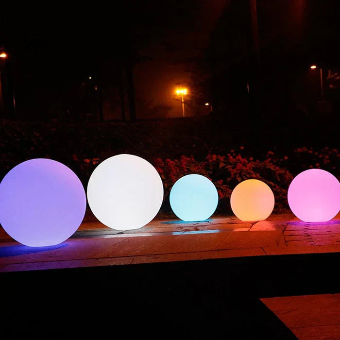 GlowSphere | Modern Solar Garden Lights with Remote Control Illumination 4