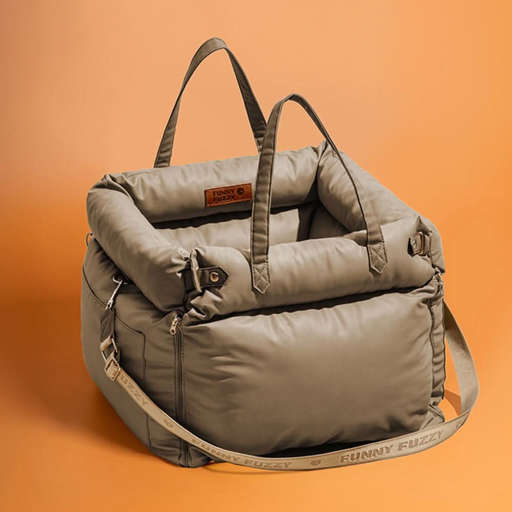 Dog Car Seat for Small and Medium Dogs, Elevated Dog Car Booster Seat with Integrated Safety Belt, Dog Car Bed_05