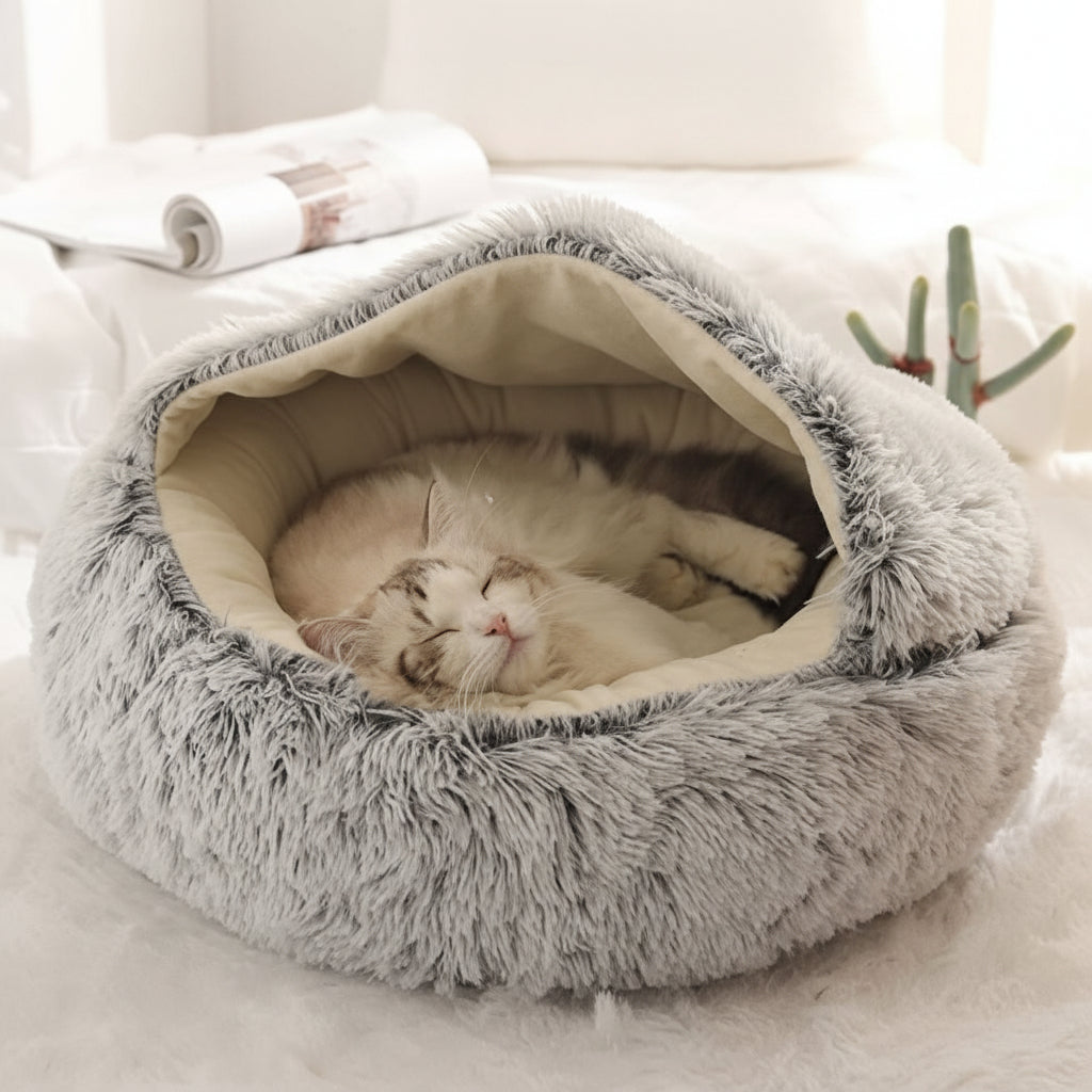 Small Dog Bed 40 cm or 50 cm, Cat Beds with Non Slip Base, Plush Dog Basket, Puppy Bed Washable on Gentle Cycle_04