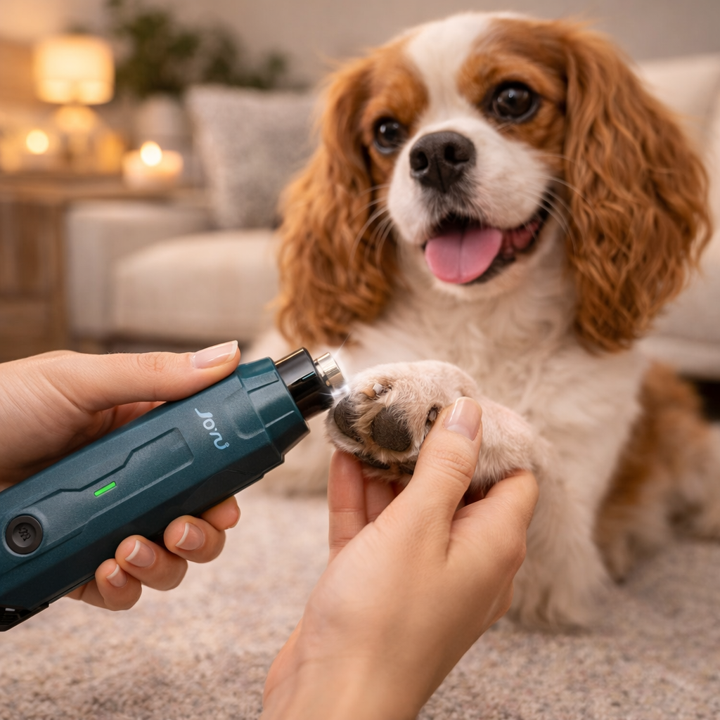 GroomPro | Electric Dog Nail Grinder with Adjustable Speed & LED Light | Whisper-Quiet Design for Stress-Free Grooming 4